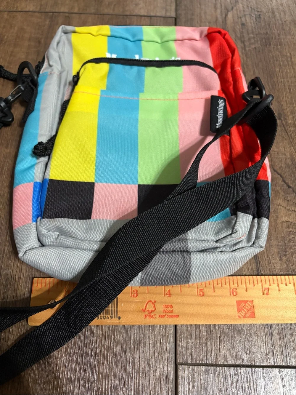 Moodswings TV Test Pattern Colorblock Crossbody Bag